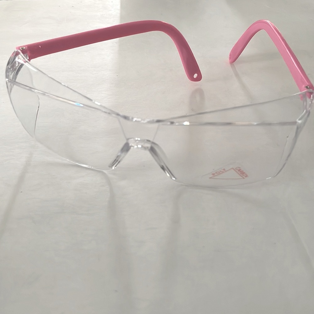 UV sports glasses pink & clear